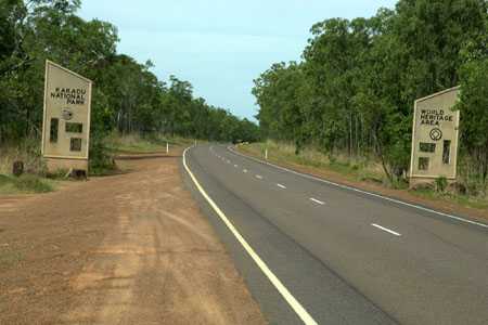 der Eingang zum Kakadu NP