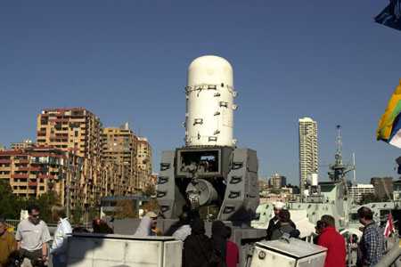 auf dem Oberdeck der USS Gary